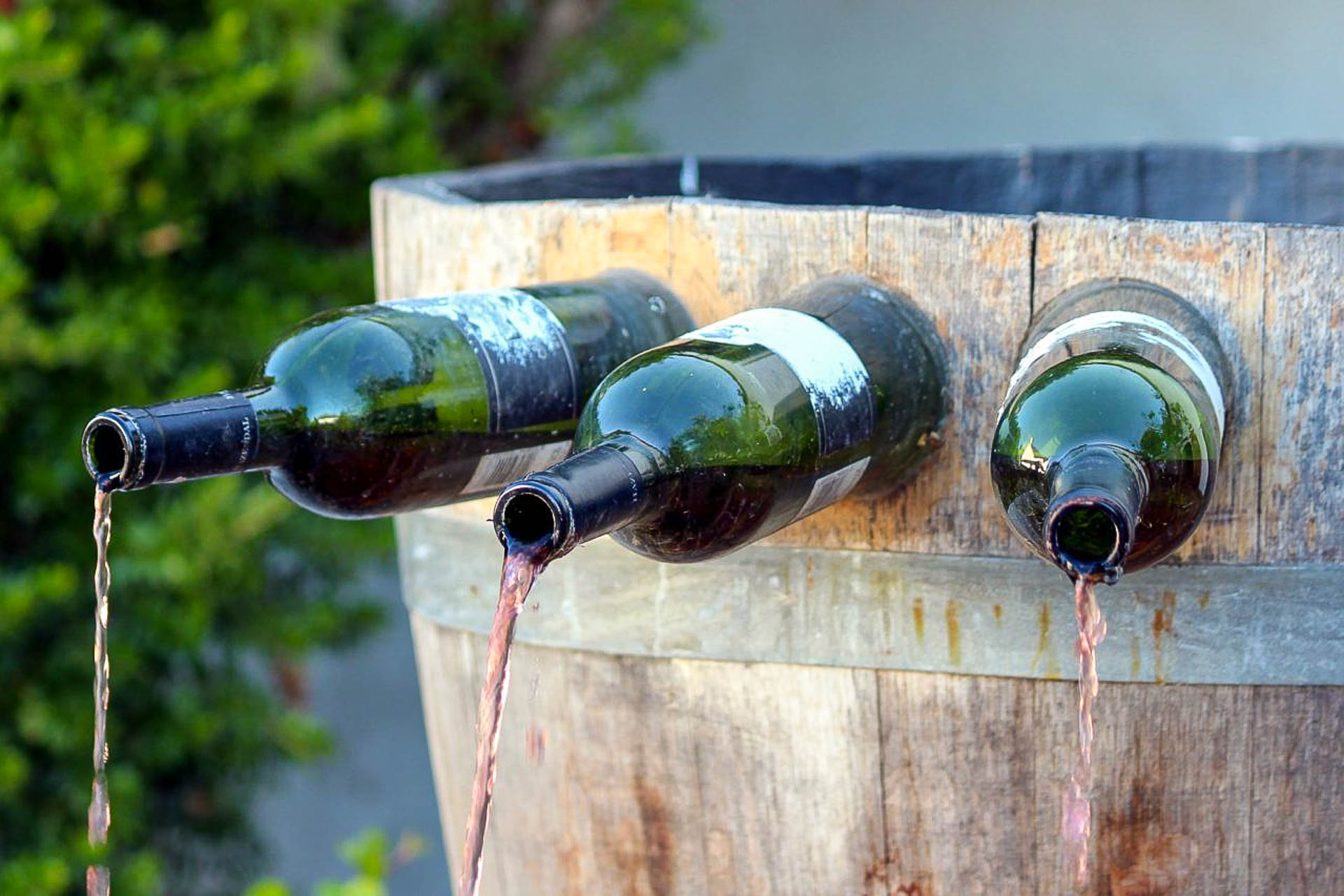 Where to find a free wine fountain in Italy